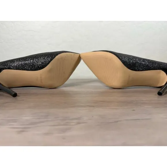 Nine West Ezra Black Glitter Women's 4" Heel Pumps Size 7.5 NWOB - Picture 6 of 7